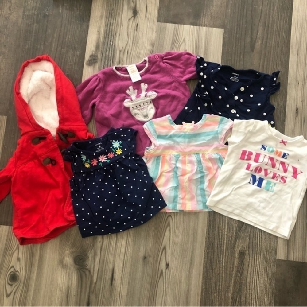 Carter’s 6 Month‎ Girls/Baby Short Sleeve Tops and Jacket Bundle
